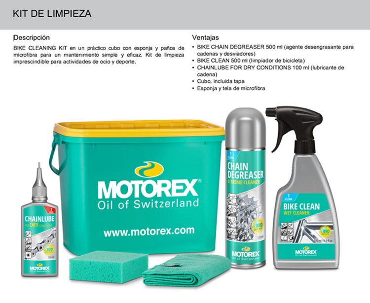 SET LIMPIEZA MOTOREX BIKE CLEANING